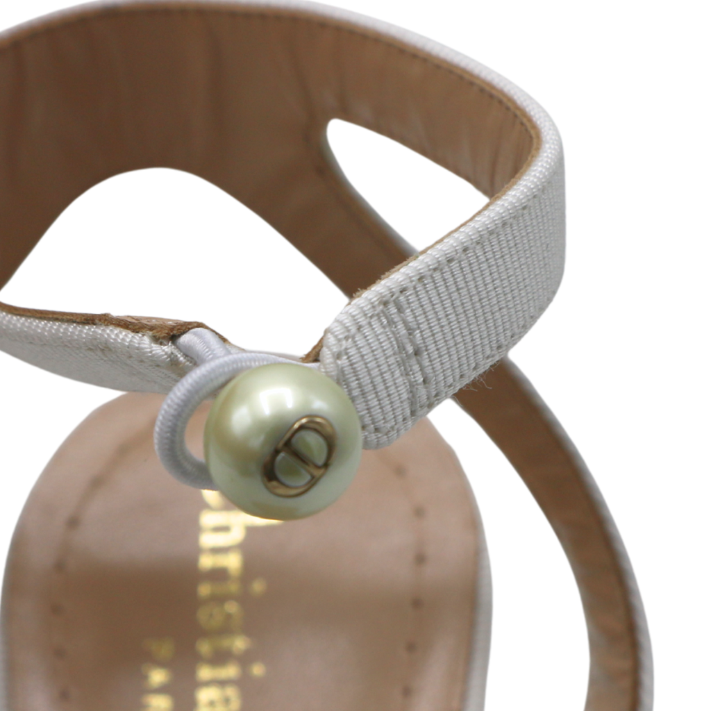 Christian Dior Adiorable Heeled Sandal White Size 38